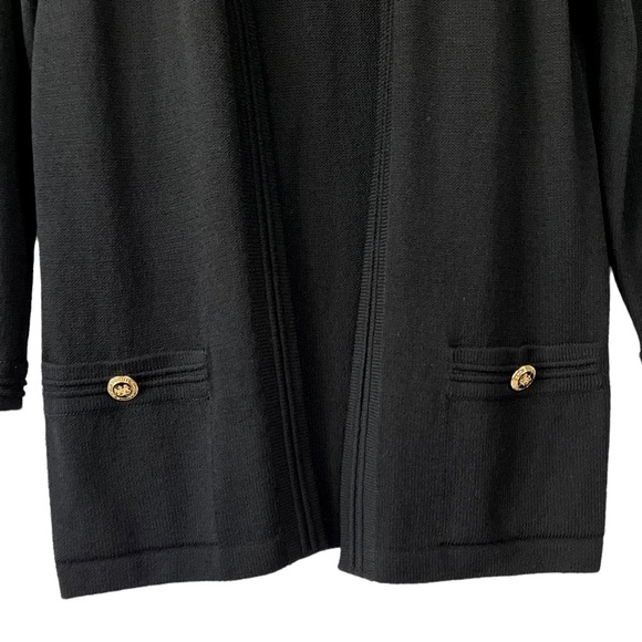 ST. JOHN Wool Knit Longline Jacket - Picture 5 of 14